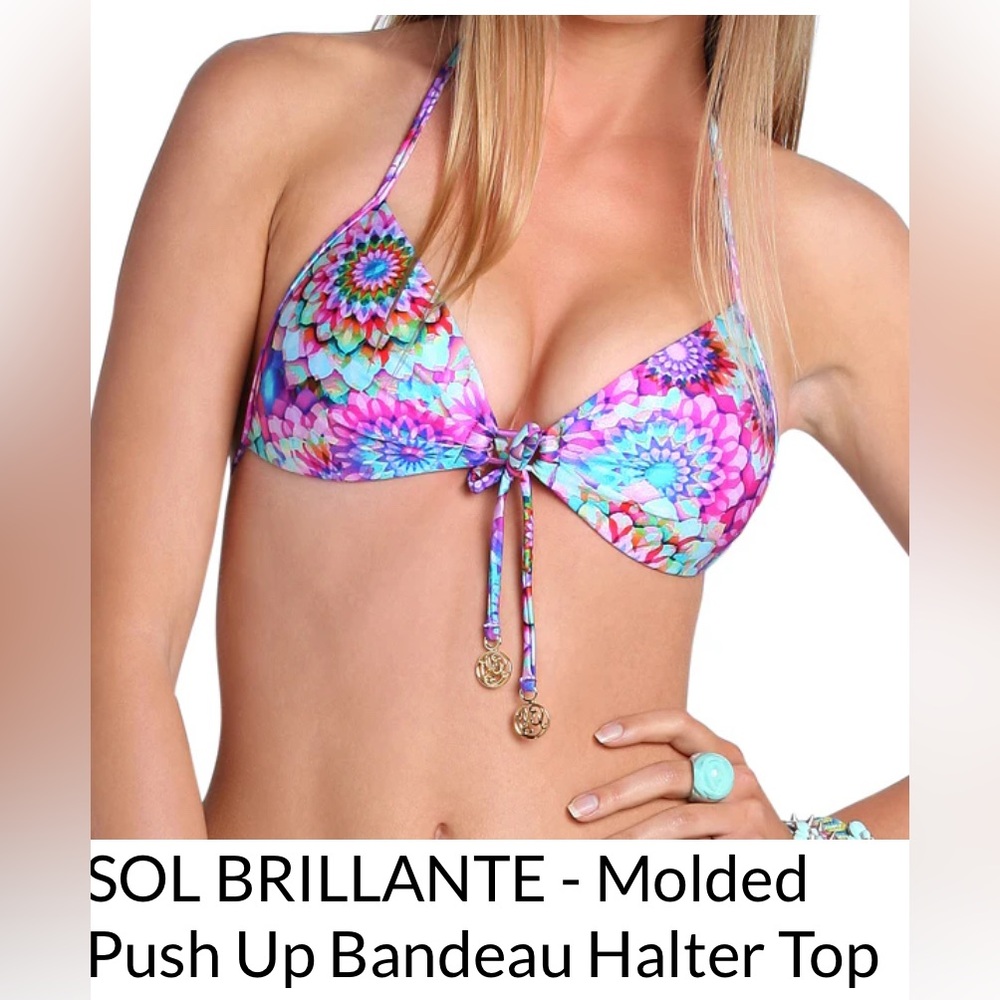 Luli Fama Multicolor Bikini Top